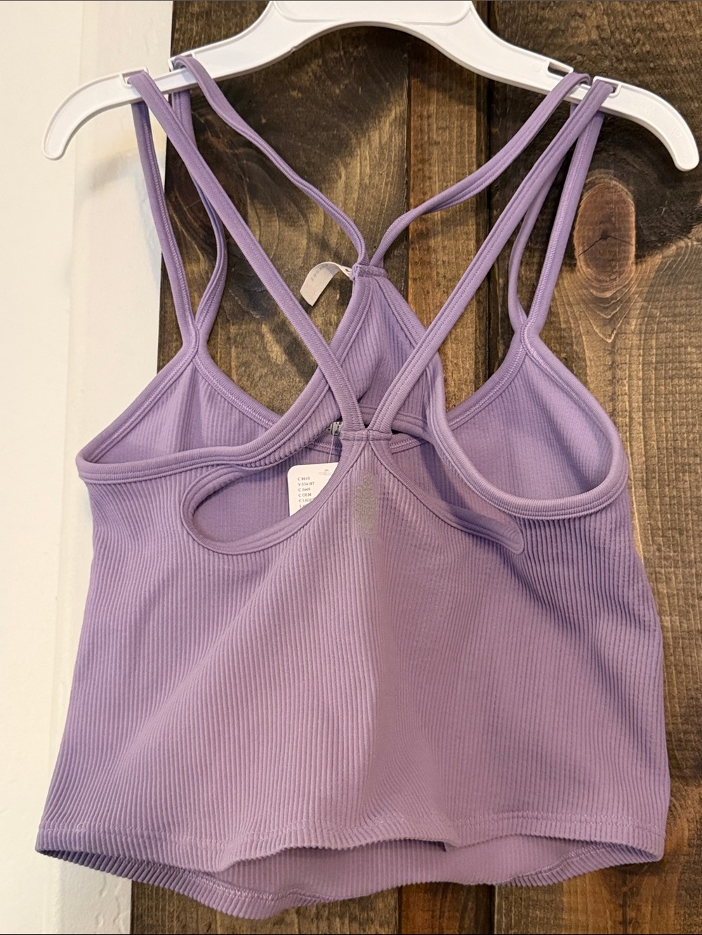 NWT Women’s Lilac Ribbed Strappy Cami Top - Picture 2 of 6